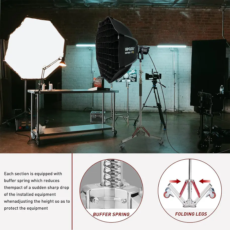Giraffa GI-320G Jirafa de Gran Tamaño Soporta 20 Kg Con Ruedas 3