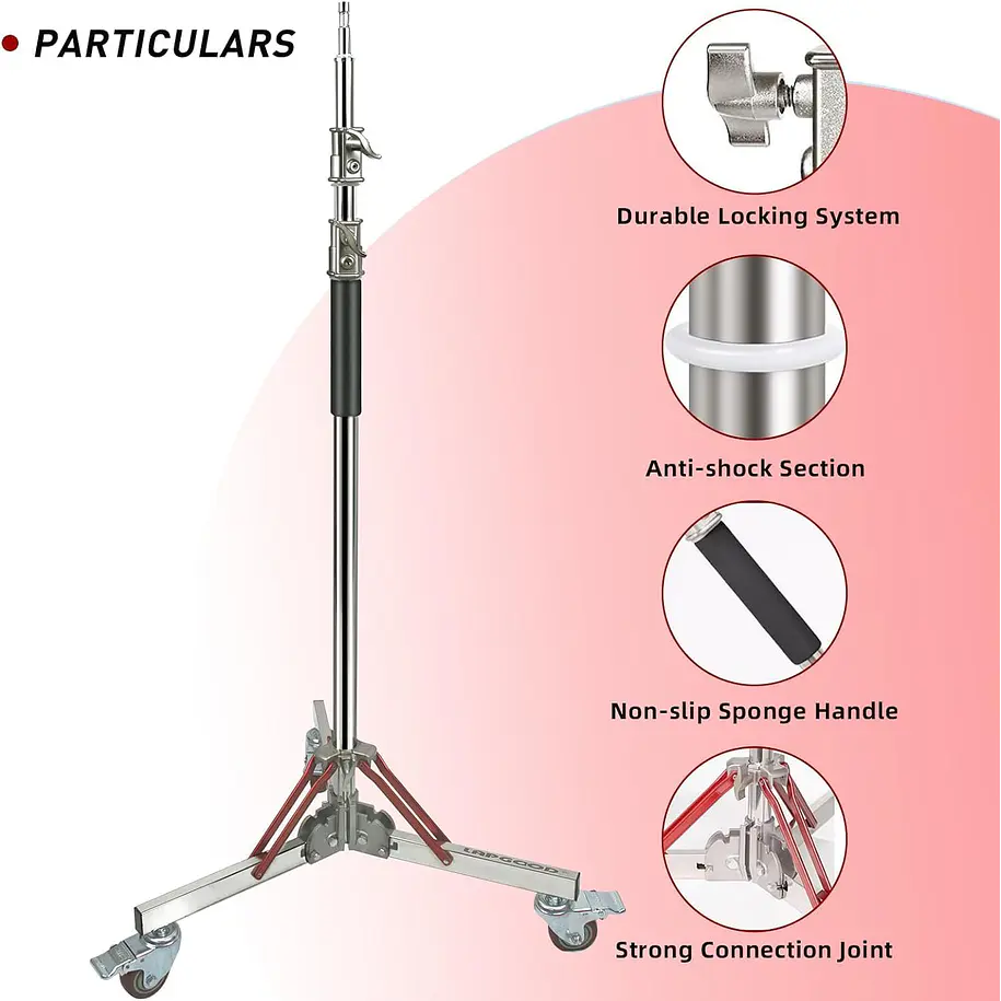 Giraffa GI-320G Jirafa de Gran Tamaño Soporta 20 Kg Con Ruedas 8