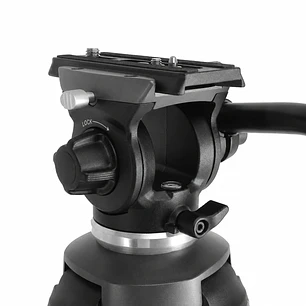 Giraffa  GI-VT50 – Kit de Trípode Profesional con Cabezal Fluido de 65 mm