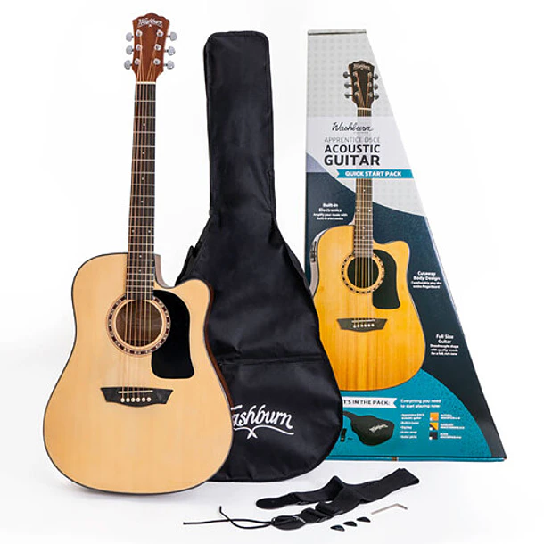 Washburn AD5CEPACK-A-U Pack de Guitarra Electroacústica Dreadnought Cutaway 6
