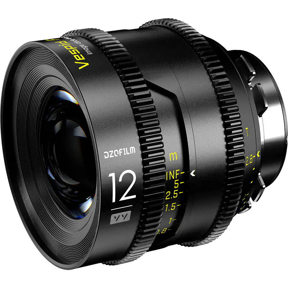 DZOFilm VESPID 12mm T2.8 Cine Lente Montura ARRI PL y Adaptador Canon EF 5