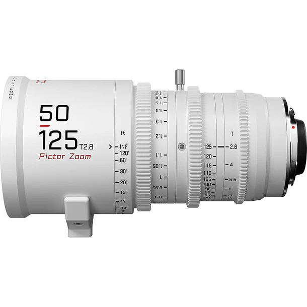 DZOFilm Pictor 50 a 125mm T2.8 Super 35 Zoom Lente Montura PL Con Adaptador Montura EF Blanco 1