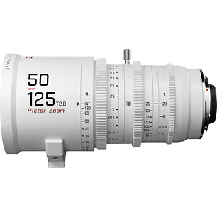 DZOFilm Pictor 50 a 125mm T2.8 Super 35 Zoom Lente Montura PL Con Adaptador Montura EF Blanco