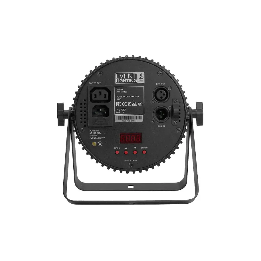 Event Lighting PAR12X12L Luz Par Led 12X12 RGBWAU, DMX 5