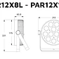 Event Lighting PAR12X12L Luz Par Led 12X12 RGBWAU, DMX - Miniatura 9