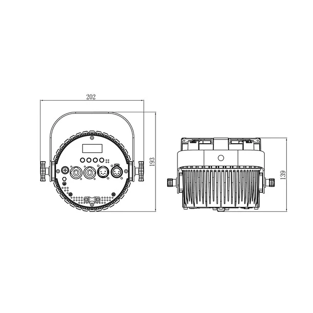 Event Lighting F96VW Luz Fresnell 2X48W, LED, DMX 15
