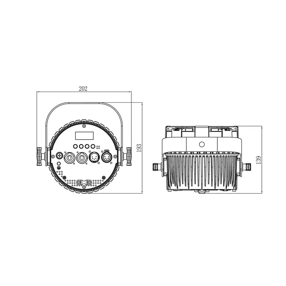 Event Lighting F96VW Luz Fresnell 2X48W, LED, DMX 15