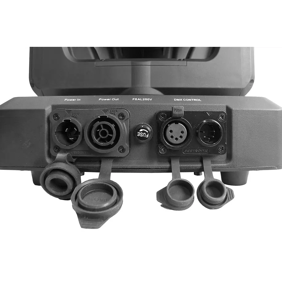 Event Lighting DELUGEM120WFX Luz Cabeza Movil, 120W RGBL + 48 X 1W LED, IP65, DMX 7