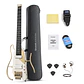 Donner HUSH X PRO Guitarra Eléctrica de Viaje Headless con Efectos Integrados White-Luxe EC7450 - Miniatura 1