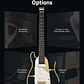 Donner HUSH X PRO Guitarra Eléctrica de Viaje Headless con Efectos Integrados White-Luxe EC7450 - Miniatura 10