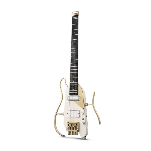 Donner HUSH X PRO Guitarra Eléctrica de Viaje Headless con Efectos Integrados White-Luxe EC7450 12