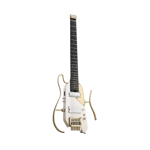 Donner HUSH X PRO Guitarra Eléctrica de Viaje Headless con Efectos Integrados White-Luxe EC7450 13