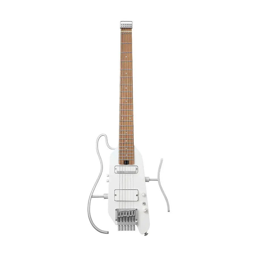 Donner HUSH X PRO Guitarra Eléctrica de Viaje Headless con Efectos Integrados White EC7029 10