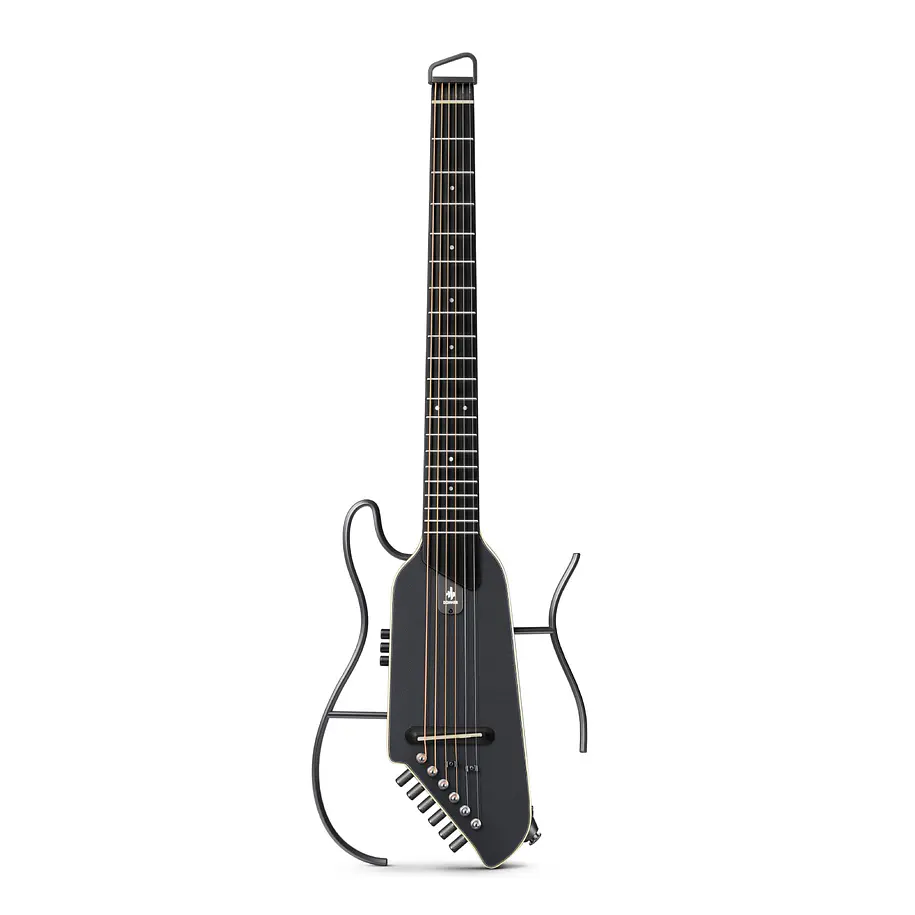 Donner HUSH I Evo2 Guitarra Electroacústica Silenciosa de Viaje con Preamp HPS-II Black EC7489 1