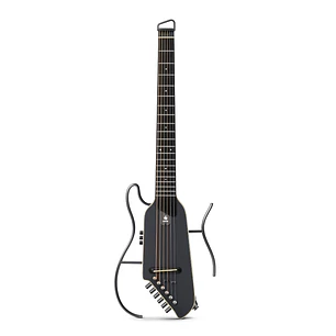 Donner HUSH I Evo2 Guitarra Electroacústica Silenciosa de Viaje con Preamp HPS-II Black EC7489