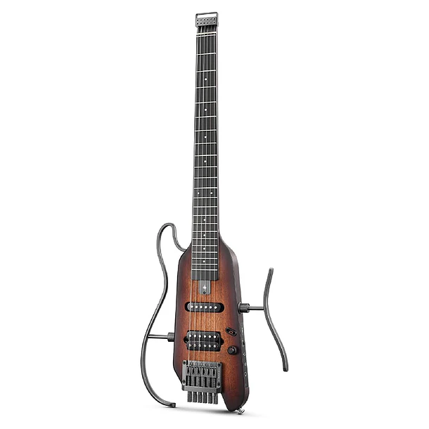 Donner HUSH-X Guitarra Eléctrica de Viaje Headless Ultraliviana Sunburst EC6807 1