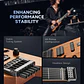 Donner HUSH-X Guitarra Eléctrica de Viaje Headless Ultraliviana Sunburst EC6807 - Miniatura 3