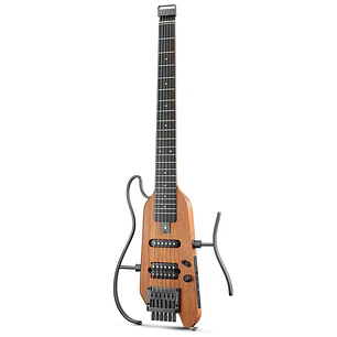 Donner HUSH-X Guitarra Eléctrica de Viaje Headless Ultraliviana Natural EC6808