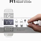 Donner HUSH-I Pro Guitarra Electroacústica de Viaje Headless con Efectos Integrados White EC6868 - Thumbnail 4