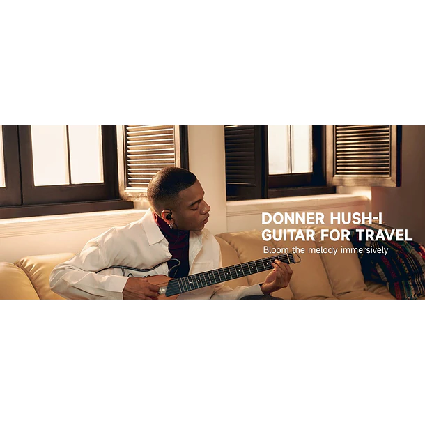 Donner HUSH-I Guitarra Electroacústica Silenciosa de Viaje Headless Maple Natural EC1780 5