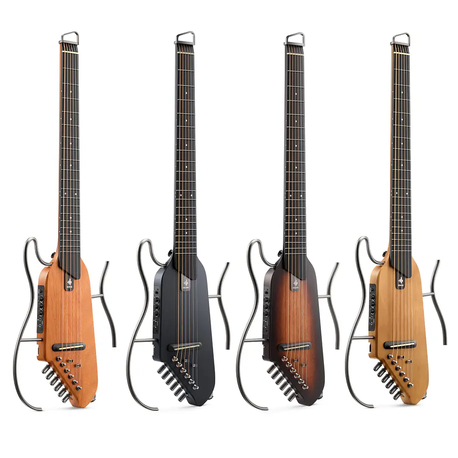 Donner HUSH-I Guitarra Electroacústica Silenciosa de Viaje Headless Mahogany Sunburst EC1783 2