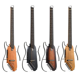 Donner HUSH-I Guitarra Electroacústica Silenciosa de Viaje Headless Mahogany Sunburst EC1783