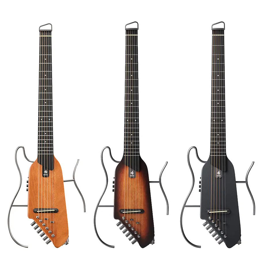 Donner HUSH-I Guitarra Electroacústica Silenciosa de Viaje Headless Mahogany Sunburst EC1783 3