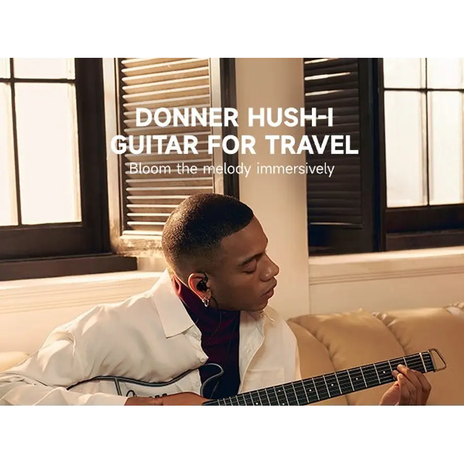 Donner HUSH-I Guitarra Electroacústica Silenciosa de Viaje Headless Mahogany Sunburst EC1783 5