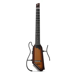 Donner HUSH-C Guitarra Clásica Electroacústica de Viaje Cuerdas de Nylon Sunburst EC7251