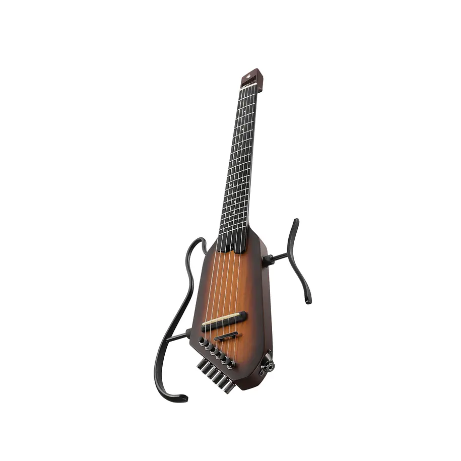 Donner HUSH-C Guitarra Clásica Electroacústica de Viaje Cuerdas de Nylon Sunburst EC7251 3