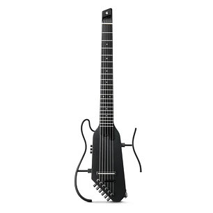 Donner HUSH-C Guitarra Clásica Electroacústica de Viaje Cuerdas de Nylon Black EC7252