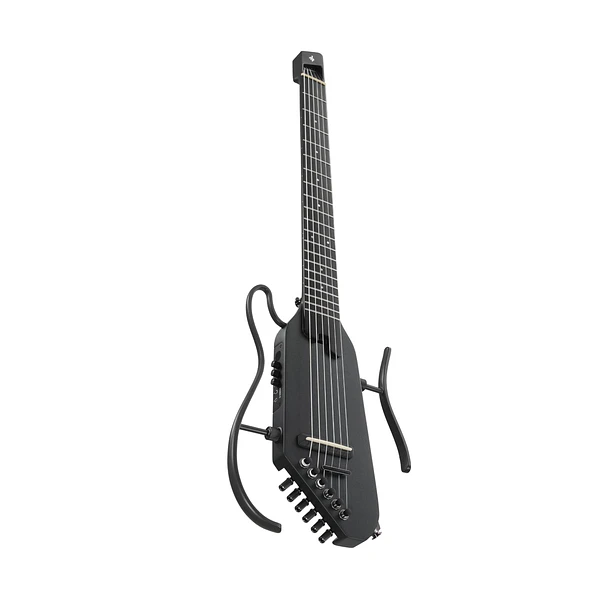 Donner HUSH-C Guitarra Clásica Electroacústica de Viaje Cuerdas de Nylon Black EC7252 7