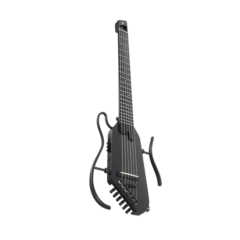 Donner HUSH-C Guitarra Clásica Electroacústica de Viaje Cuerdas de Nylon Black EC7252 7