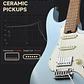 Donner DST-550 Guitarra Eléctrica Superstrat HSS con Clavijas de Bloqueo Blue EC6924 - Miniatura 6
