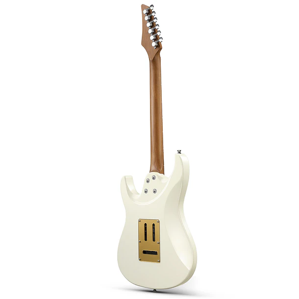 Donner DST-550 Guitarra Eléctrica Superstrat HSS con Clavijas de Bloqueo Gold White EC6945 2