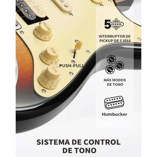 Donner DST-600 Guitarra Eléctrica Cuerpo Sólido 39