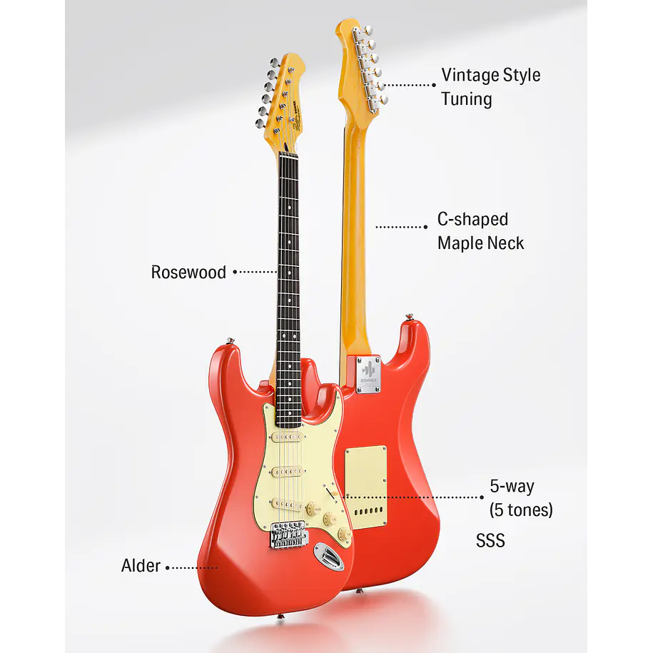 Donner DST-600 Guitarra Eléctrica Cuerpo Sólido 39