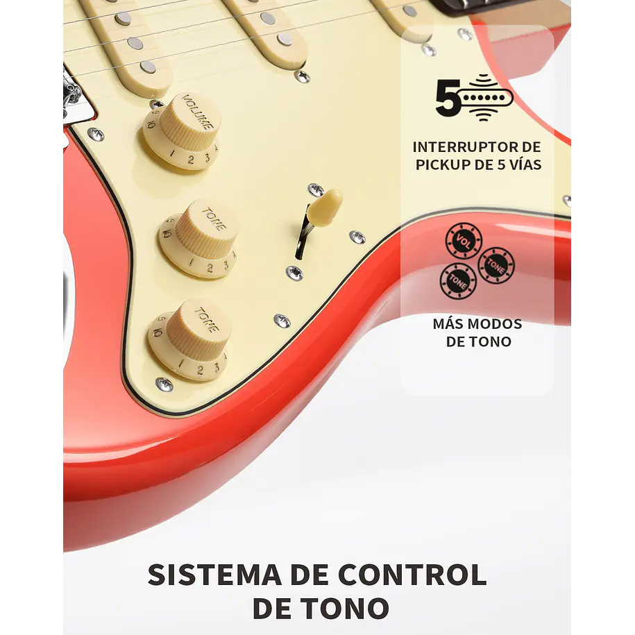 Donner DST-600 Guitarra Eléctrica Cuerpo Sólido 39