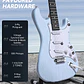 Donner DST-80 Kit Guitarra Eléctrica Stratocaster con Amplificador Recargable 5W Sonic Blue EC6958 - Miniatura 6