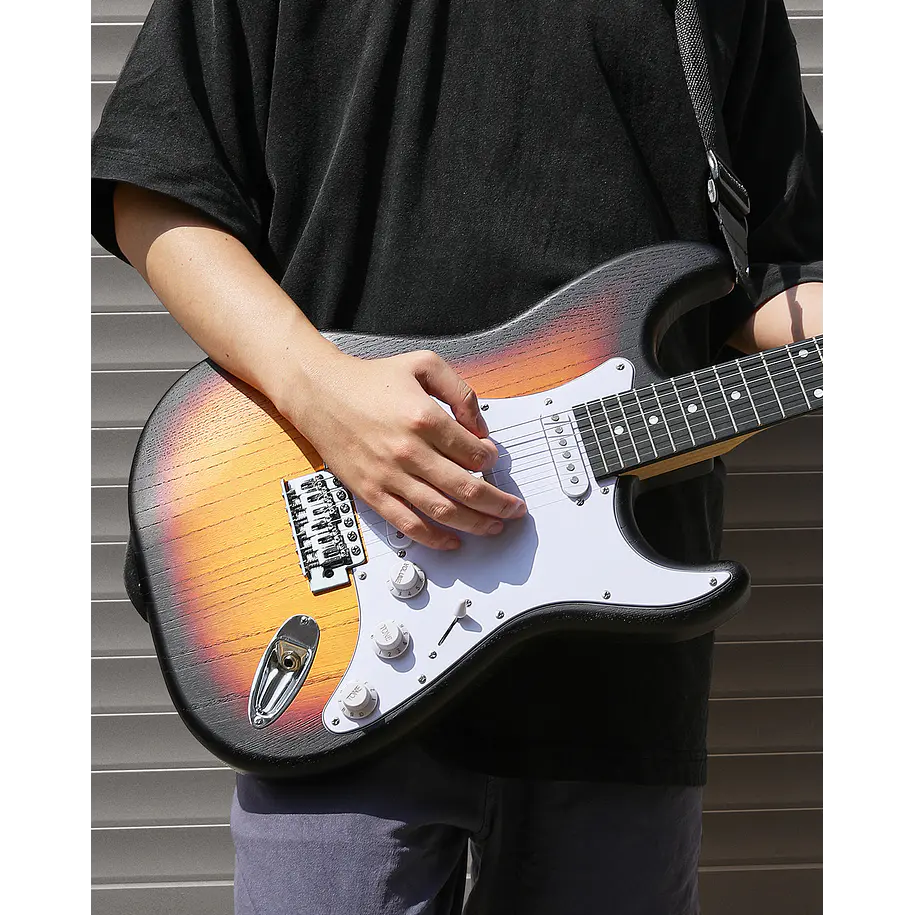 Donner DST-80 Kit Guitarra Eléctrica Stratocaster con Amplificador Recargable 5W Sunburst EC6959 7