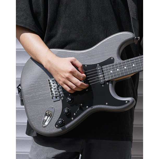 Donner DST-80 Kit Guitarra Eléctrica Stratocaster con Amplificador Recargable 5W Matte Black EC6961 7