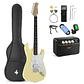 Donner DST-100W Kit Guitarra Eléctrica Stratocaster HSS con Amplificador 3W Vintage White EC1169 - Miniatura 1