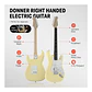 Donner DST-100W Kit Guitarra Eléctrica Stratocaster HSS con Amplificador 3W Vintage White EC1169 - Miniatura 3