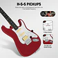 Donner DST-100R Kit Guitarra Eléctrica Stratocaster HSS con Amplificador 3W Roja EC1166 - Miniatura 5