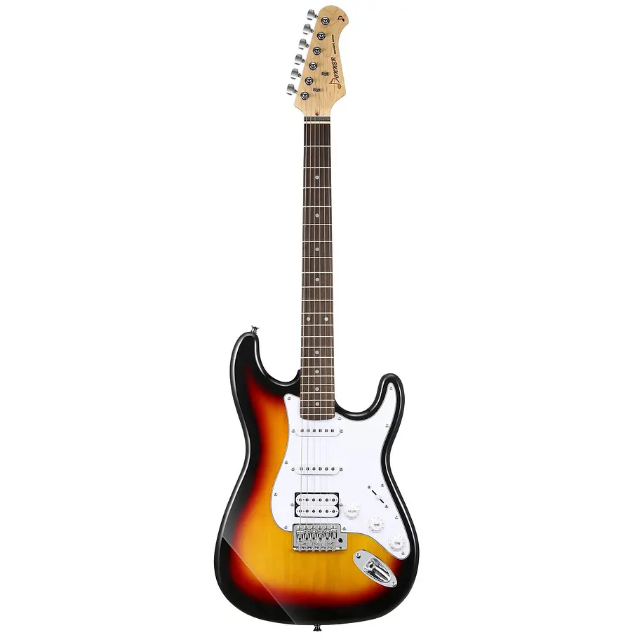 Donner DST-100S Kit Guitarra Eléctrica Stratocaster HSS con Amplificador 3W Sunburst EC1098 3