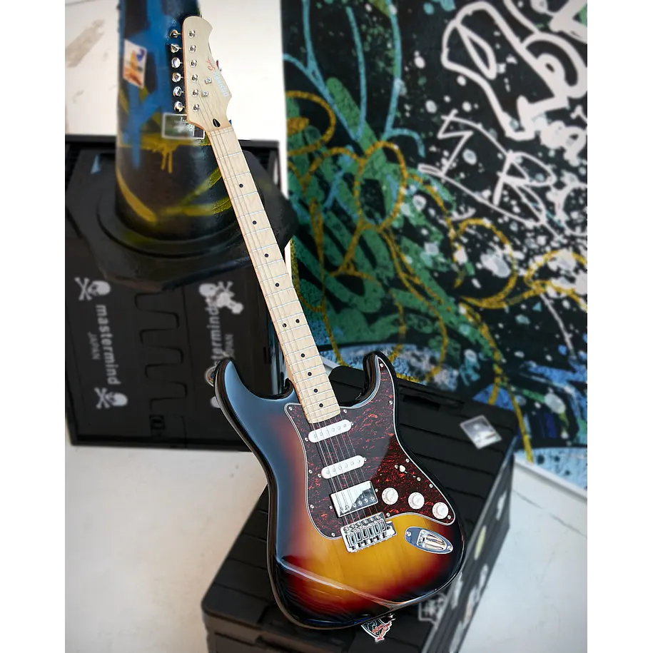 Donner DST-152 Kit Guitarra Eléctrica Stratocaster HSS con Coil Split y Amplificador Sunburst EC1415 8