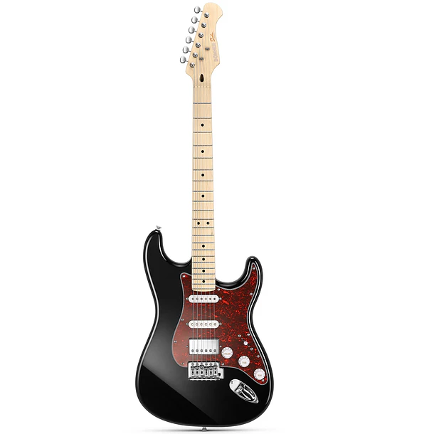 Donner DST-152 Kit Guitarra Eléctrica Stratocaster HSS con Coil Split y Amplificador Negra EC1416 1