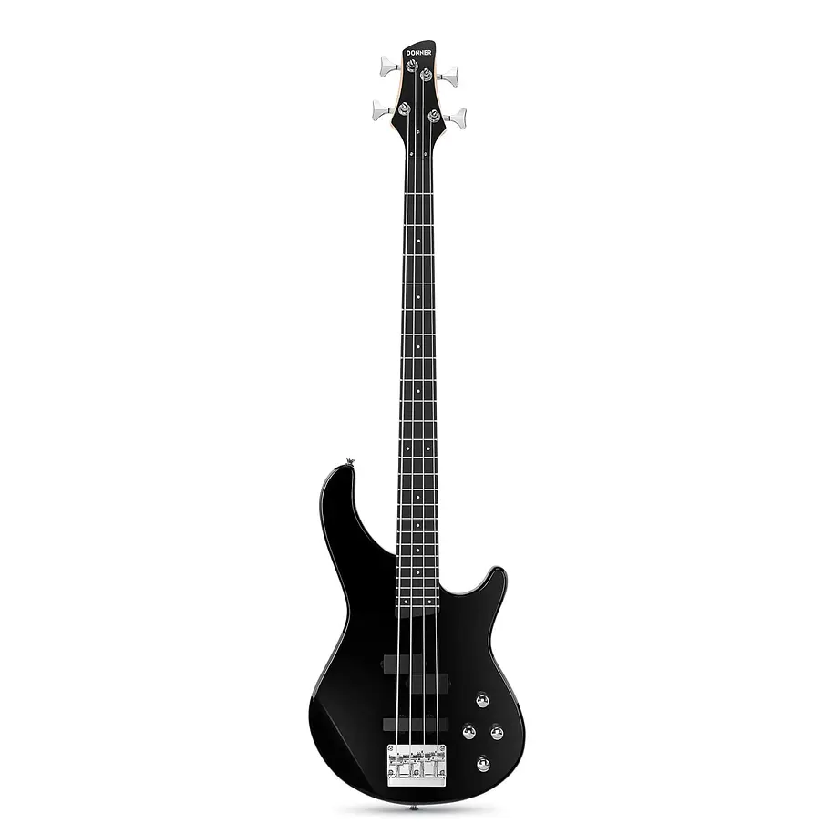 Donner DPJ-100 Bajo Eléctrico PJ 4 Cuerdas con Preamp Activo de 4 Bandas Negro EC1386 1