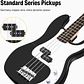 Donner DPB-510 Bajo Eléctrico Precision 4 Cuerdas Tamaño Completo con Funda Negro EC1228 - Miniatura 4