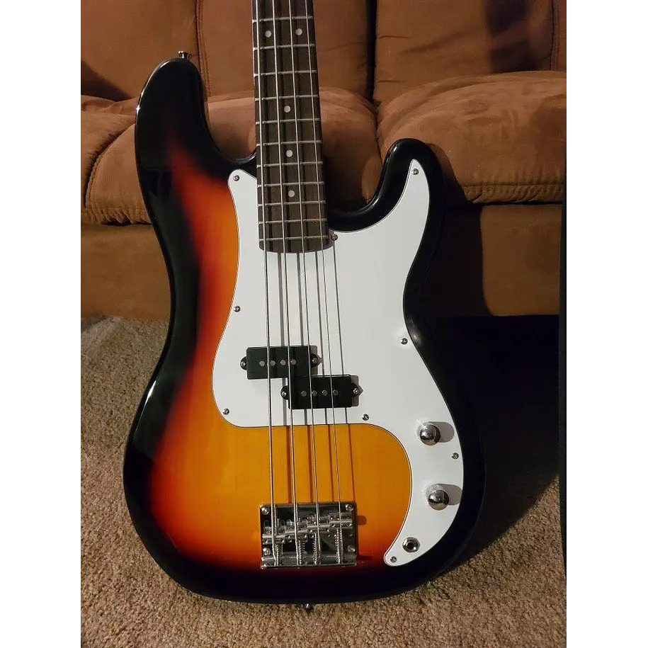 Donner DJB-510 Bajo Eléctrico Jazz Bass 4 Cuerdas Tamaño Completo con Funda Blanco EC1389 3